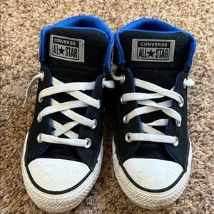 Converse Kids' Black and Blue Sneakers